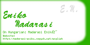 eniko madarasi business card